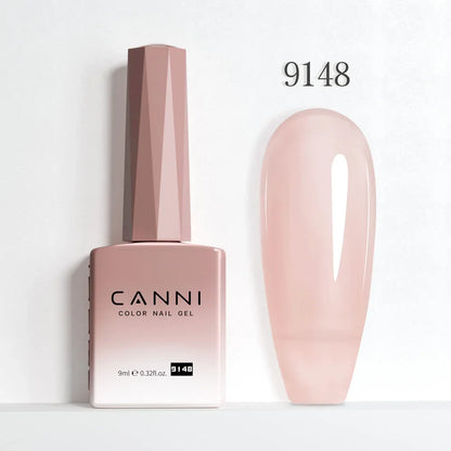Canni Nail Gel Polish Jelly Nude Color HEMA FREE TPO FREE 9ml Transparent Semi Permanent Natural Nude French Nail Gel Lacquer