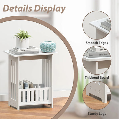 Bedside Tables, Bedside Tables for Bedroom, Wooden Nightstand End Tables with Open Shelf,for Living Room Bedroom,22x34x40cm
