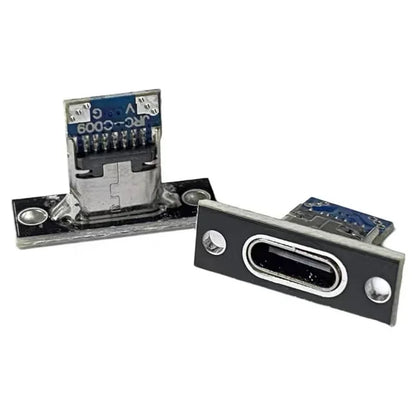 USB 3.1 Type C Socket with Screw Fixing Plate Type-C USB Jack 3.1 Type-C 4Pin 2Pin Female Connector Jack Charging Port