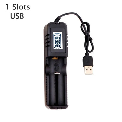 LCD 18650 Battery Charger 1 / 2 Slots Dual For 26650/18650/14500/16340 Charging 4.2V Rechargeable Lithium Battery Charger