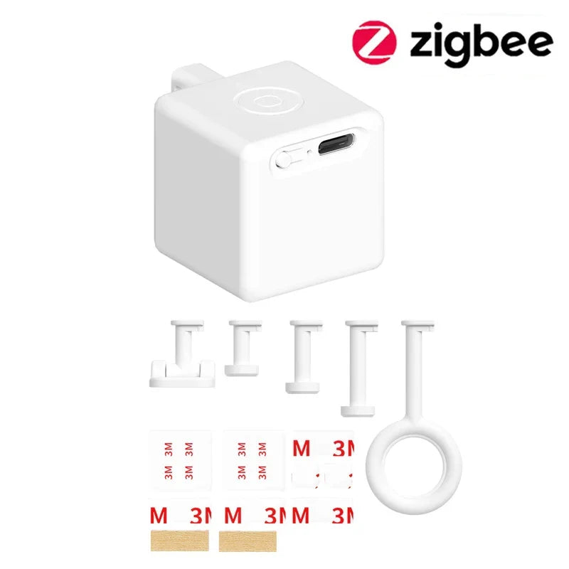 Tuya Zigbee Smart Touch Fingerbot Plus Type-C Rechargeable Robot Button Pusher Arm Switch Works With Alexa Google Home Alice
