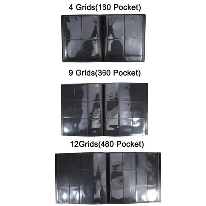 1Pc Card Binder 160/360/480 Trading Card Holder Book PP Cover Binder For Cards Durable Side Loading Card Book With Gaming Cards