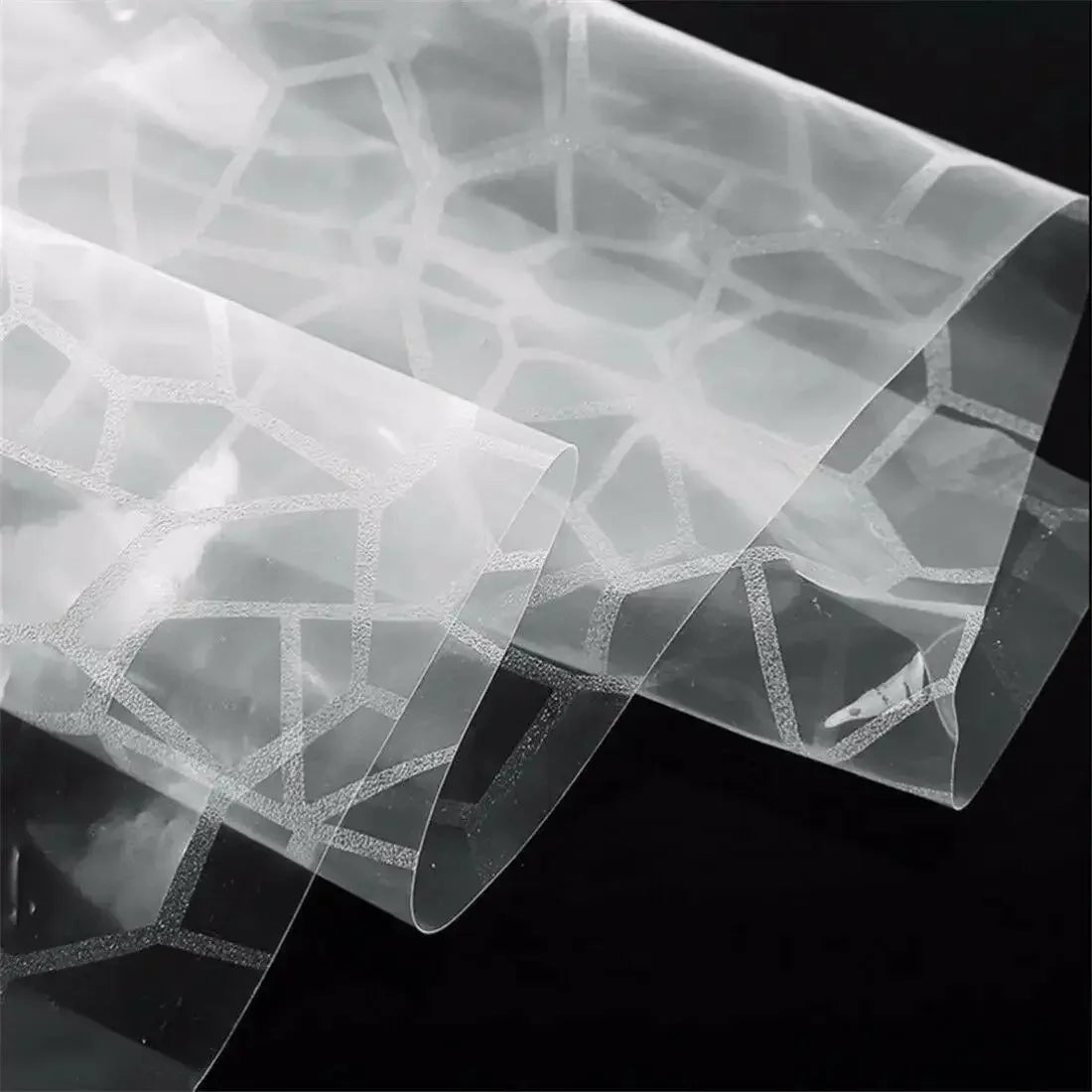 1Set Waterproof Bathroom Shower Curtain Transparent Bathroom Curtain with Hooks Thickened Bathing Sheer Wide Bath Curtain