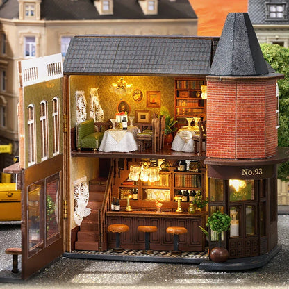 DIY Wooden Doll Houses Mini Assembly Handmade Small House Creative Scene Decoration DollHouse For Toys Birthday Gifts