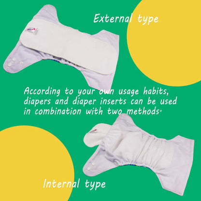 [Littles&Bloomz] Baby Washable Reusable Real Cloth STANDARD Hook-Loop Pocket Nappy Diaper Cover Wrap, suits Birth to Potty
