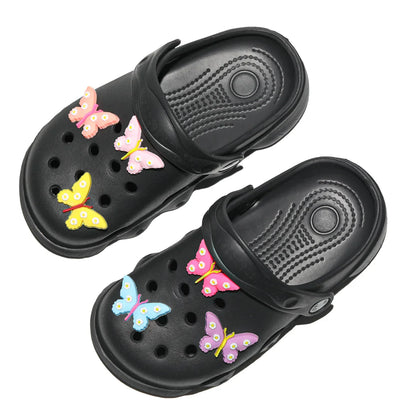 Comfortable and lightweight girls' clogs, can be worn in all seasons, exquisite butterfly shoes,summer hot beach shoes 1214