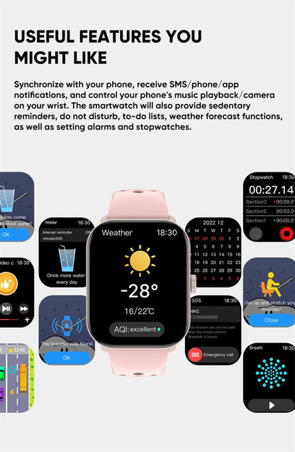 For Xiaomi Watch 5 Smart Watch Men HD AMOLED Screen Heart Rate Bluetooth Calling GPS Tracking Waterproof Sports SmartWatch Women
