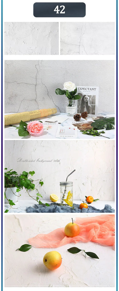 Marble Photography Backdrops 57*87CM 2 Sided Wood Grain Photo Background Wallpaper Studio Waterproof Products Photographic Props