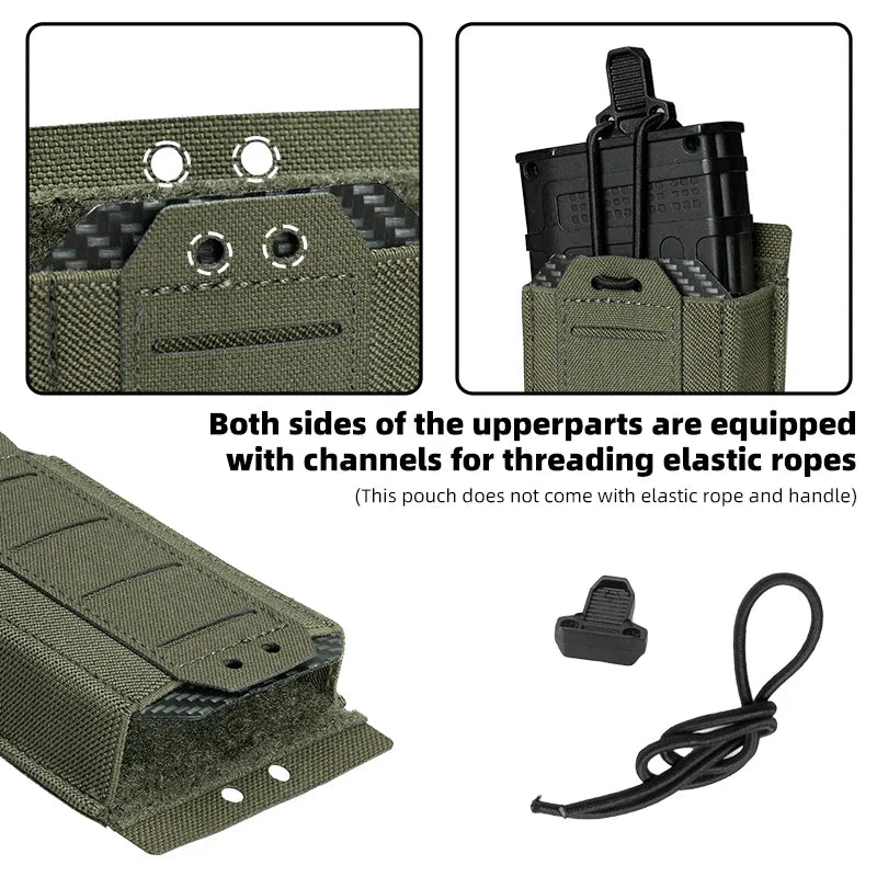 IDOGEAR Tactical Single LSR 556 Mag Pouch Mag Carrier MOLLE Pouch Laser Cut Tool Bags 35135