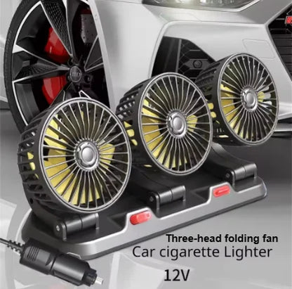 5V/12V/24V Car Fan Cooling Dual/Three Head USB Cooler Adjustable Auto Cooler Air Fan Car Accessories Wind Regulation
