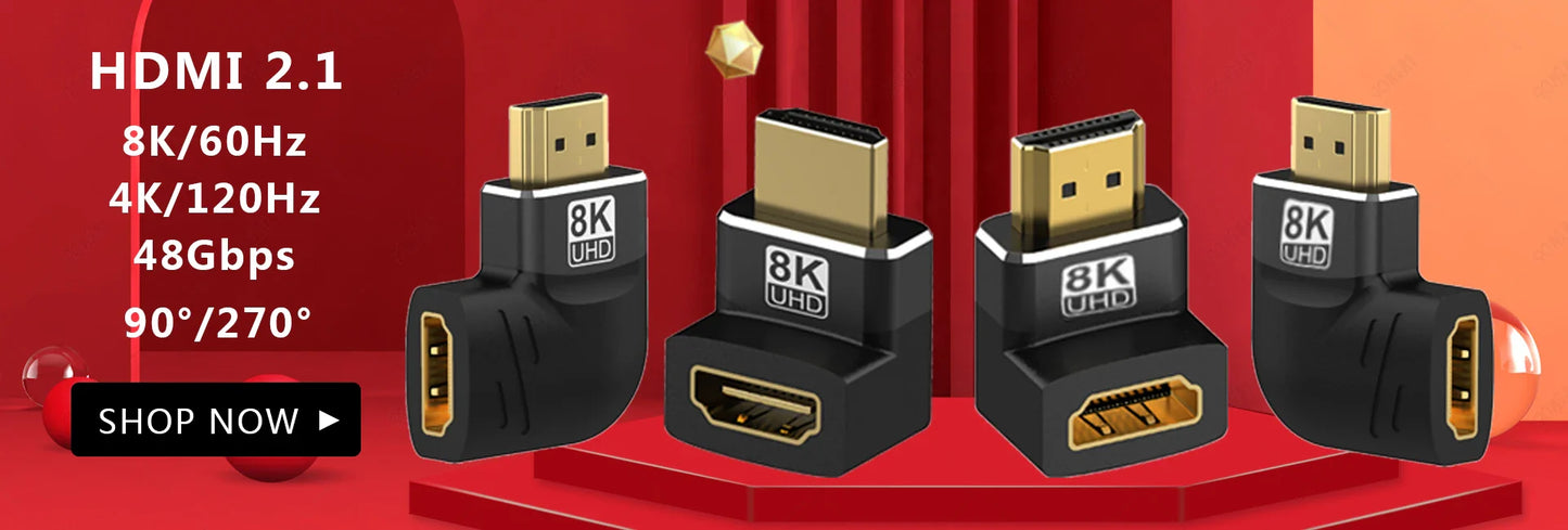 8K HDMI-Compatible Cable 4K@120Hz 8K@60Hz HDMI 2.1 Cable 48Gbps Adapter For RTX 3080 eARC HDR Video Cable PC Laptop TV box PS5