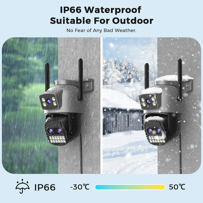 BESDER 15MP Wifi Camera Outdoor Dual Screen 10X Digital Zoom CCTV Video Surveillance Cam PTZ 8MP Security IP Camera O-Kam Pro