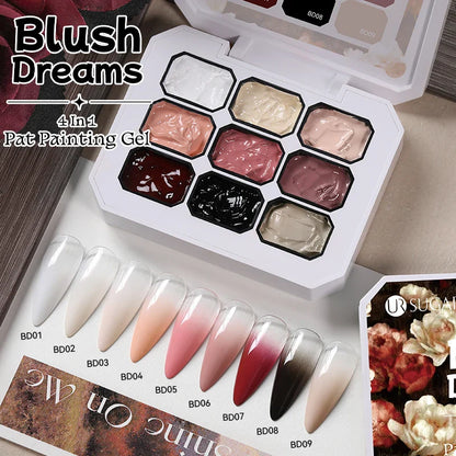 UR SUGAR 9 Colors Pat Painting Gel Nail 4 In 1 Semi Permanent Soak Off UV LED Nails Used For Gradient Stamping Pattern