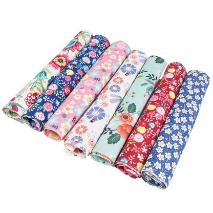 7PCS 25 x 25cm/50 x 50cm Squares Cotton Craft Fabric Cloths for DIY Bundle Patchwork Quilting Sewing Scrapbooking Artcraft