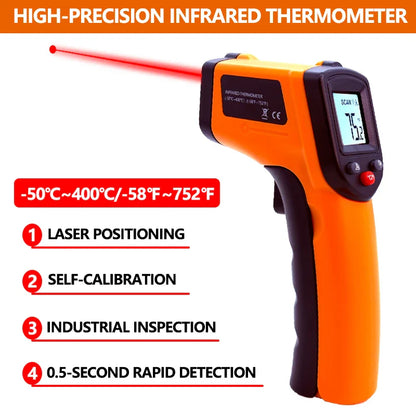 Digital Infrared Thermometer Laser termometro Pyrometer Gun Non-Contact Laser Temperature Meter gauge Tools -50~400℃