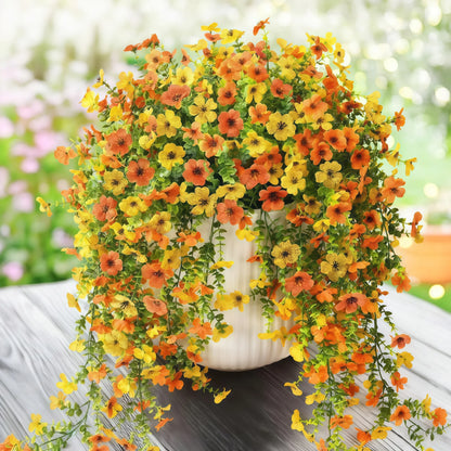 2/4pcs Artificial Flowers Simulated Eucalyptus Morning Glory Vines with Eucalyptus Leaves, for  Home Outdoor Garden Decoration