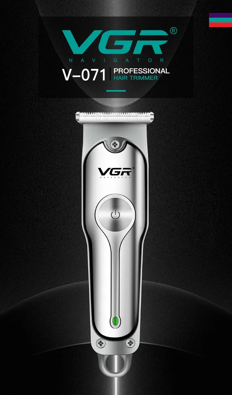VGR Trimmer Rechargeable Hair Clipper Cordless Hair Cutting Machine Electric Clipper Professional Hair Trimmer for Men V-071