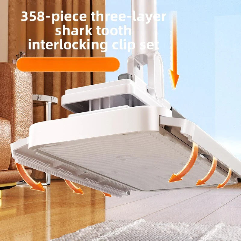 Flat Mop Face Towel Household Non Hand Wash Multi Function Lazy Person Household Mop Cloth One Button Disassembly Mop Automatic