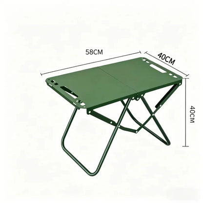 Portable Foldable Beach & Camping Table, Hollow Edge Picnic Table, Lightweight Hangable Outdoor Table for Travel