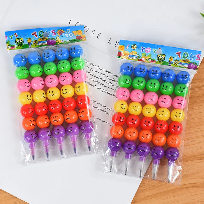 5/10Pcs Lollipop Building Block Crayon Pencil Painting Pen Kids Birthday Party Favors Pinata Fillers Back To School Stationery