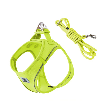 Dog Harness Leash Set for Small Medium Dog Adjustable Reflective Puppy Cat Harness pet Vest Chihuahua Dachshund Outdoor Walking