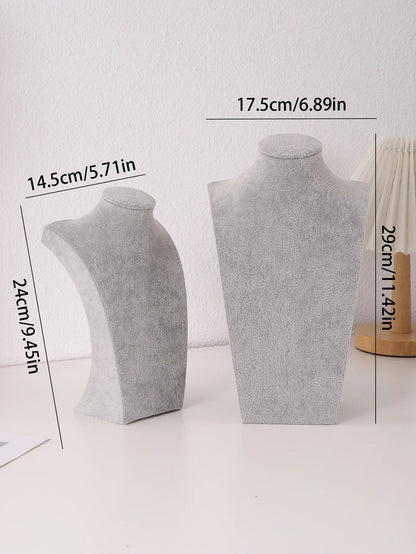 Mannequin Linen Velvet Necklace Pendant Chain Jewelry Bust Neck Display Stand Holder Mannequin  Necklace Pendant Window Display