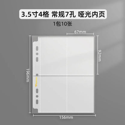 SINGBA a5 / a4 Ring Binder Album for 3" Cards - K-pop Idol Photocard Holder, Polaroid Photo Organizer (4/9 Grid, Refillable)