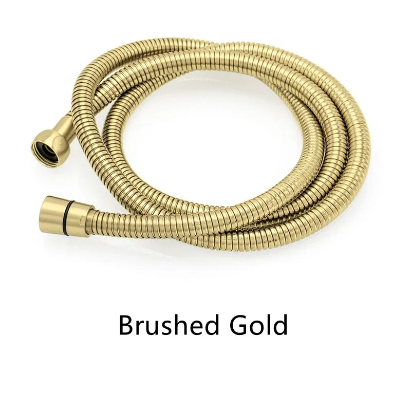 Shower Hose 1.5M Stainless Steel - Flexible Handheld Shower Head Pipe Explosion-Proof Bathroom