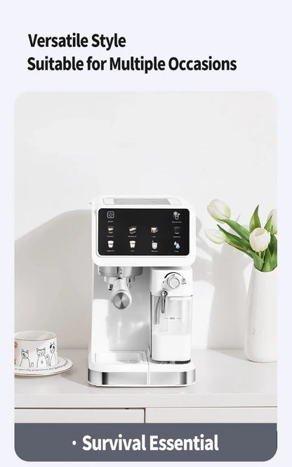 Multifunctional fancy coffee machine,Automatic milk frothing and cleaning functions,Cold/Hot Extraction ,Intelligent color scree