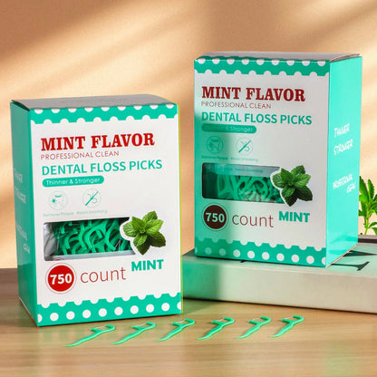Mint dental floss stick - home portable disposable care dental floss stick - oral care - deep cleaning - interdental cleaning pr