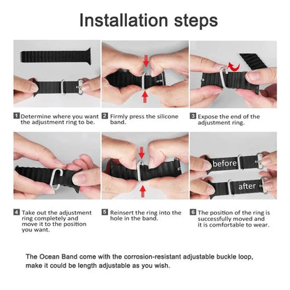 Silicone Band For Apple Watch strap 44mm 45mm 40mm 41mm 42-38mm 45 mm sport bracelet iwatch series 8 7 6 5 4 3 SE 9 Ultra 2 49mm