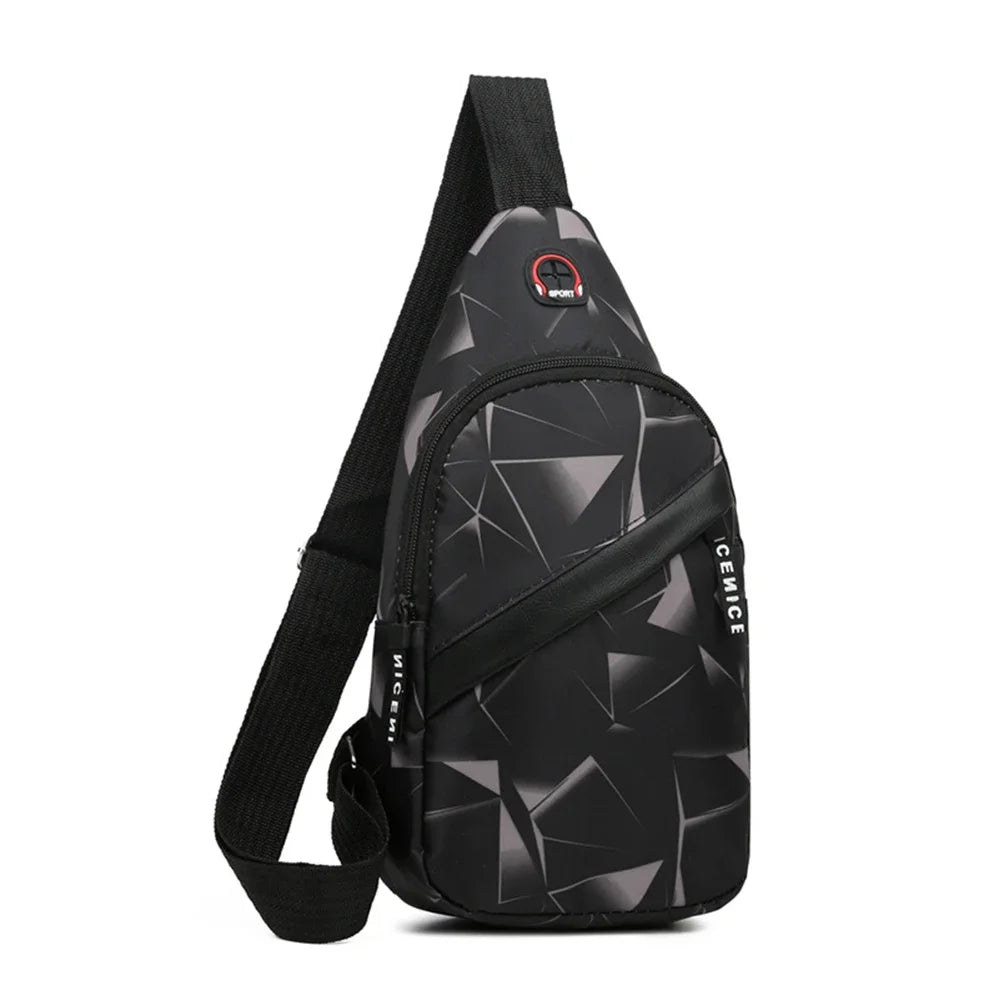 Chest Bag,Men's Casual Waterproof Crossbody Bag, Trendy Sports Bag, Multifunctional Small Bag, Shoulder Bag
