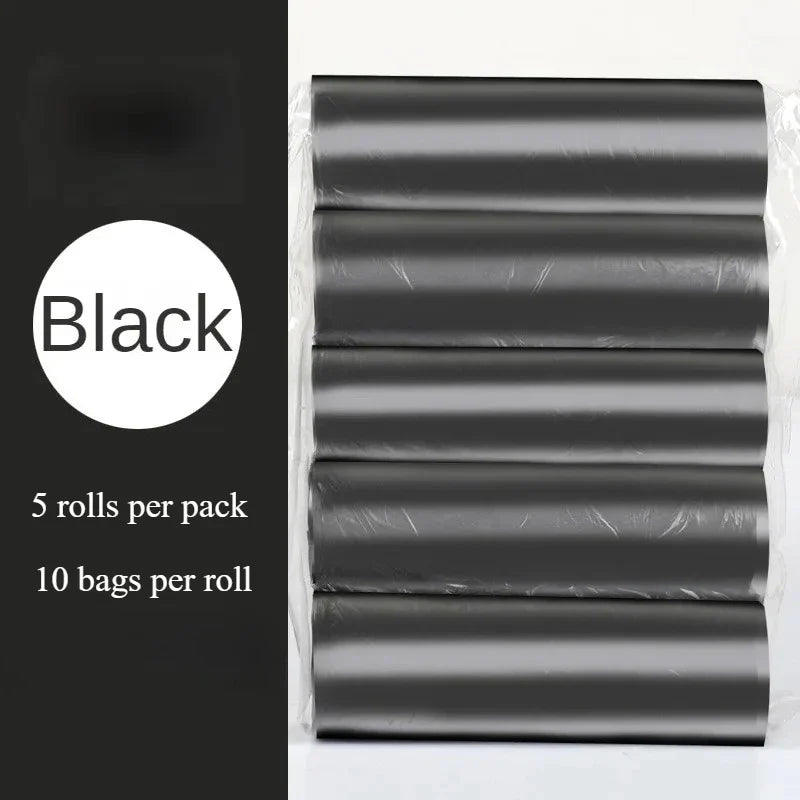 5 Rolls/pack Household Disposable Trash Pouch Small Trash Bags Kitchen Storage Garbage Bags Cleaning Waste Bag Plastic Bag
