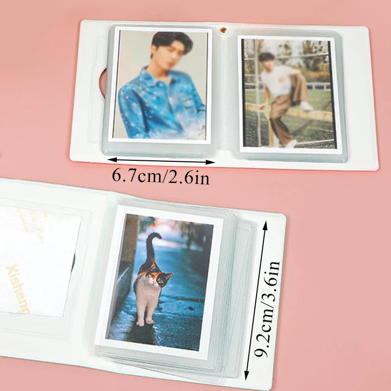 A5 Kpop Photocard Holder Binding Photo Cards Holder in Polaroid Album Book 3 Inches Heart Photo Card School Stationery Binder