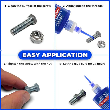 LOOLIFL, 243 Medium-Strength 10Ml-50Ml Threadlocker, Industrial Glue, Removable, Anti-Loosening, Anti-Slip, Waterproof, Rust-Proof, Oil-Resistant, Sealing Threadlocker, Removable, Stable