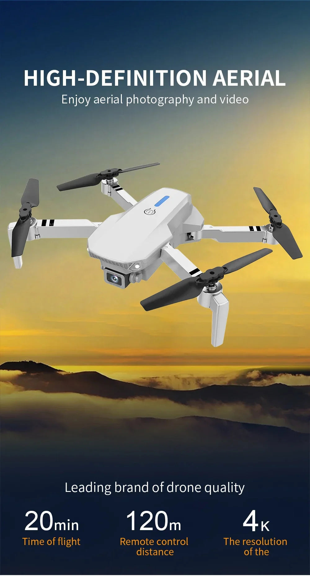 2025 E88 Professional HD 4K RC Drone Wide Angle Camera Foldable Helicopter Quadcopter Aircraft Kid Gift Toys By KBDFA
