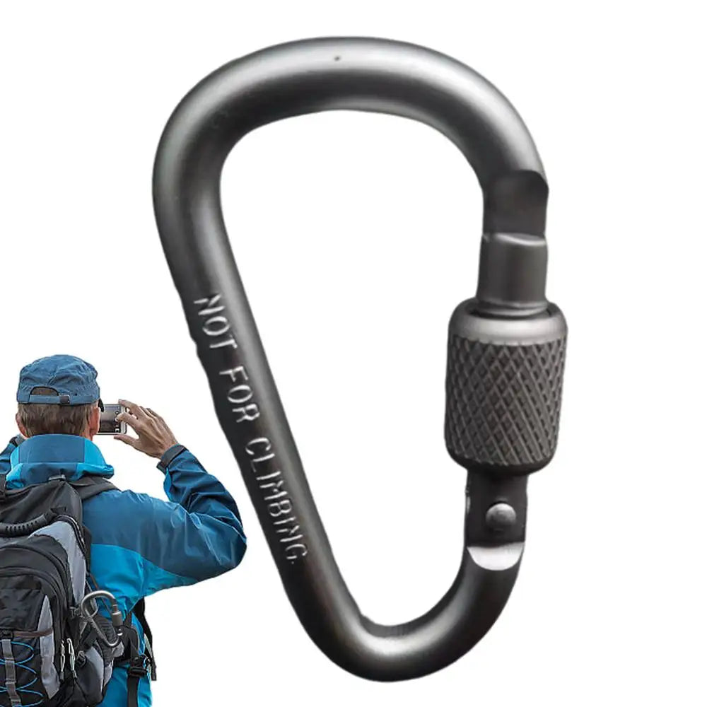 Outdoor Climbing Carabiner D Shaped Paracord Tensioner Key Chain Clip Aluminum Alloy Guylines Tensioner Camp Mountaineering Hook