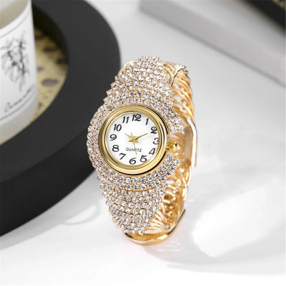 Elegant Full Rhinestone Women Watches Fashion Bracelet Bangle Ladies Quartz Wristwatch Reloj Mujer