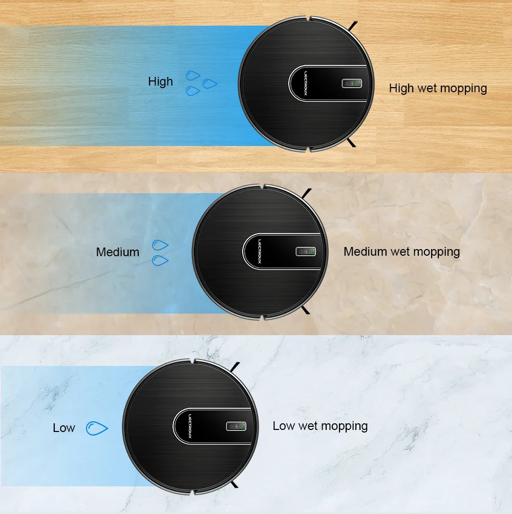 Robot Vacuum Cleaner LIECTROUX N7S-U,Smart Mapping,WiFi App,6KPa,5200MAH ,Brushless Motor,Ideal for Pet Hair