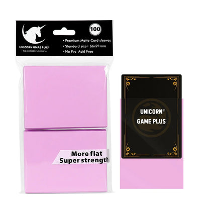 100PCS 66x91mm Matte Standard Size Card Sleeves TCG Trading Cards Protector For Tarot Shield Board Games Magical Cover PKM