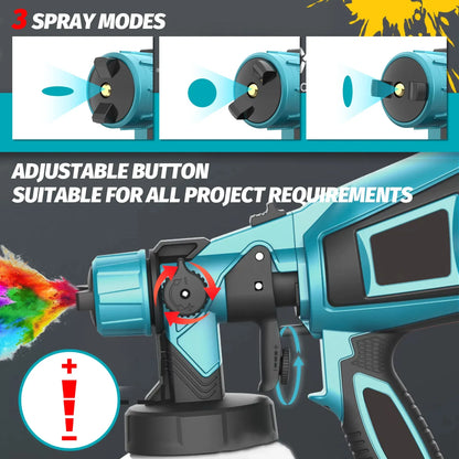 Cordless Paint Sprayer for Makita 18V 2pcs Battery Mini Paint Sprayer 1000ml Tank for Walls Ceilings, Fence, Wood