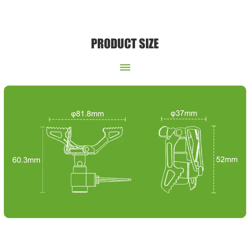 BRS Outdoor Gas Stove Mini Camping Gas Burner 25g Ultralight Titanium Picnic Hiking Cooking Stove Survival Furnace BRS-3000T