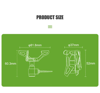 BRS Outdoor Gas Stove Mini Camping Gas Burner 25g Ultralight Titanium Picnic Hiking Cooking Stove Survival Furnace BRS-3000T