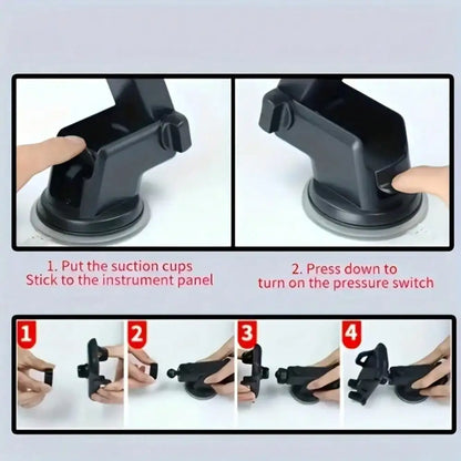 1PC Car Dashboard Navigation Bracket - Suction Cup Mobile Phone Support for Dashboard or Air Outlet