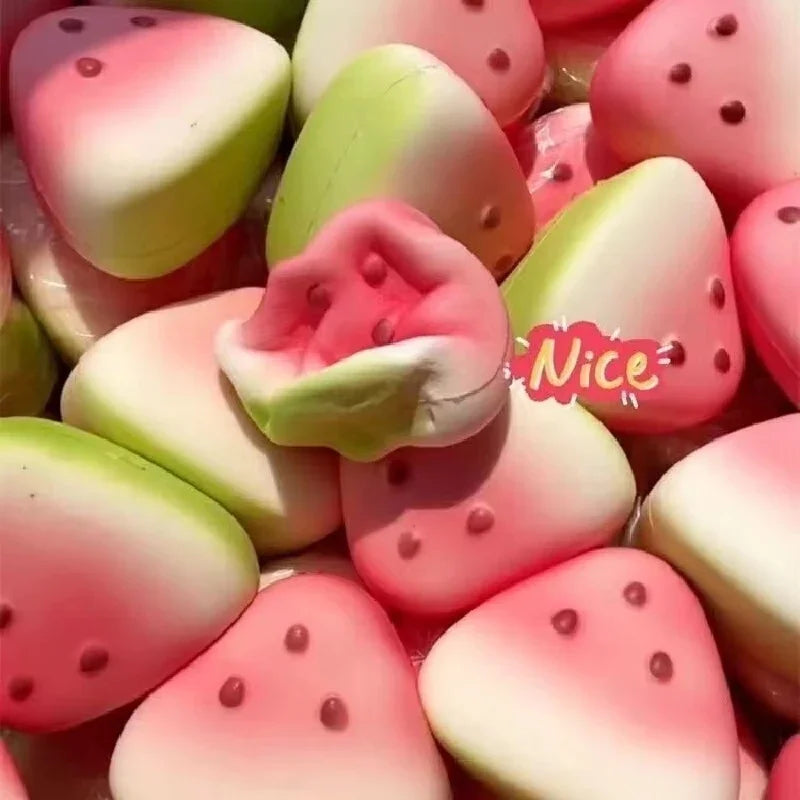 1/3/5pcs Squishy Watermelon Fidget Toy Anti-Stress Slow Rising Fruit Pinch Squeeze Stress Reliever Funny Pressure Reducer Prop