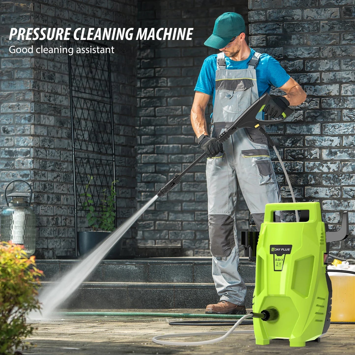 3000W Electric High Pressure Washer 200Bar 3000PSI Power Jet Wash Patio Car Jet Washers with 7m Hose, Adjustable Nozzle