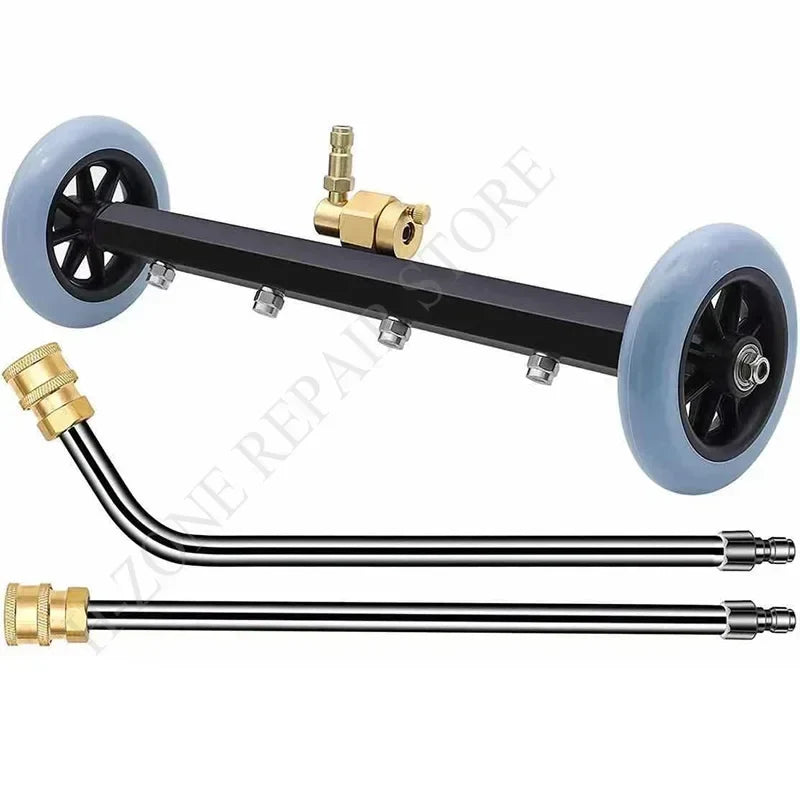 5000PSI car chassis high pressure washer 16 inch electric car washing locomotive bottom water broom with 2 extension rods