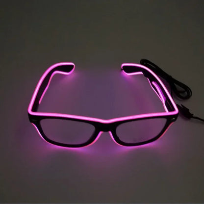 New Cool Flashing Glasses EL Wire LED Glasses Glowing Party Supplies Lighting Gift Bright Light Festival Party Glow Sunglasses