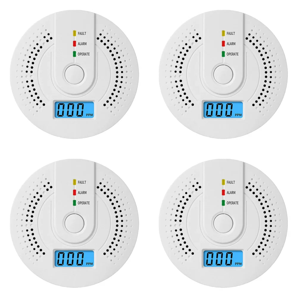 Digital Carbon Monoxide Detector CO Alarm Detector with LED Indicator High Sensitive Gas Detector Sound Warning Gas Leak Sensor