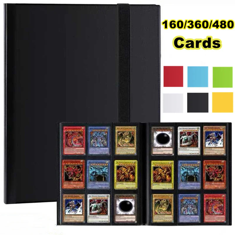 1Pc Card Binder 160/360/480 Trading Card Holder Book PP Cover Binder For Cards Durable Side Loading Card Book With Gaming Cards